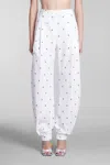 Attico ''rey'' Black And White Long Pants In White