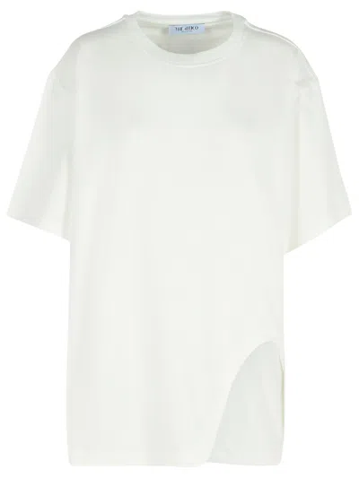 ATTICO WHITE COTTON T-SHIRT