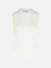 Attico White Cotton Tank Top In White
