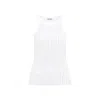 Attico Womens White Crystal-embellished Ribbed Cotton Tank Top In White