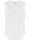 Attico Reese Crystal-embellished Tank Top In White