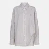 Attico Striped Cotton Shirt With Long Sleeves In Multi