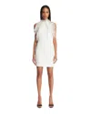 Attico Mini Feather Dress In White