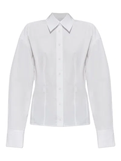 Attico White Fitted Shirt With Classic Collar