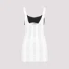 Attico Flat Ribbed Jersey Tank Top In White