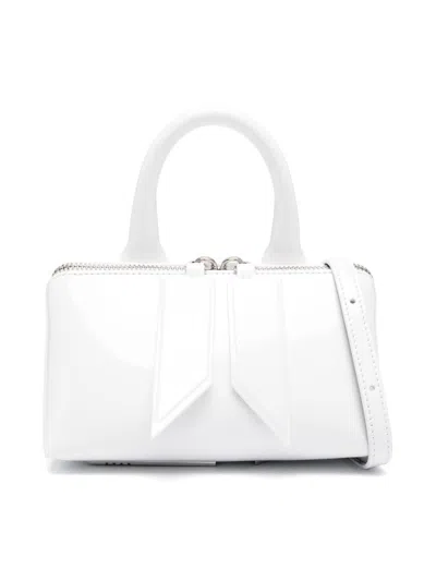 Attico Mini Friday Leather Crossbody Bag In White