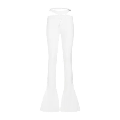 ATTICO WHITE HIGH-WAISTED PANTS FOR WOMEN | SS24 COLLECTION
