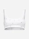 Attico Embellished Ribbed-knit Top