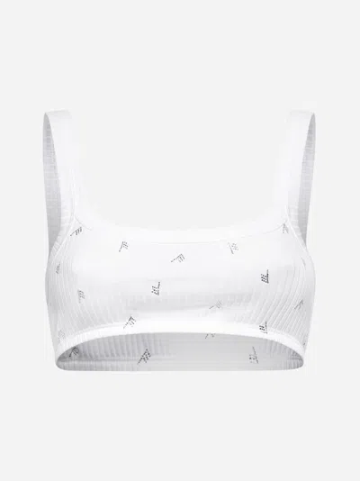 ATTICO WHITE JERSEY HOTFIX TOP