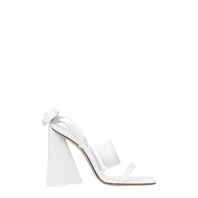 Attico White Leather Sandal