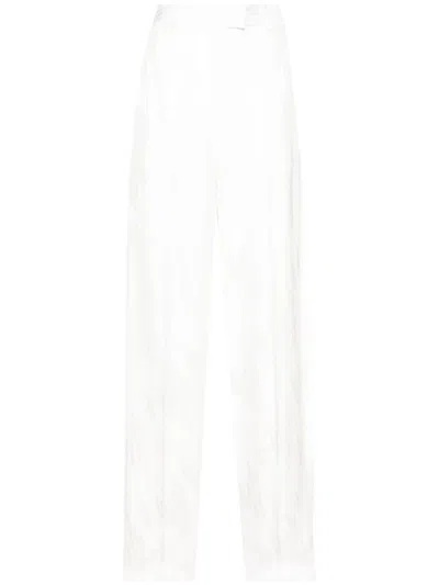 ATTICO WHITE LOGO TROUSERS