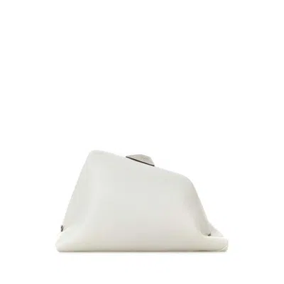 Attico White Nappa Leather Day Off Clutch In Pattern