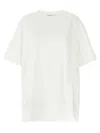 Attico White Oversized T-shirt With Moulded Split In White