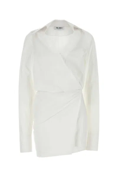 Attico White Poplin Mini Dress