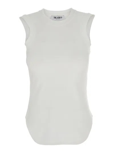 ATTICO WHITE REESE FADED TERRACOTTA TANK TOP