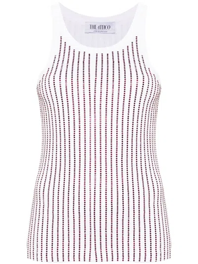 ATTICO CRYSTAL COTTON TANK TOP - WOMEN'S - COTTON