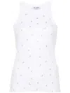 Attico Rhinestone-logo Lettering Tank Top