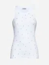 Attico Rhinestone-logo Lettering Tank Top