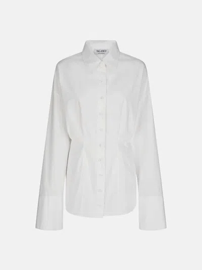 Attico Fitted Waistline Classic Collar Shirt In White