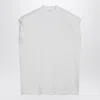 Attico White Sleeveless Cotton Tank Top With Logo