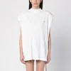 Attico White Sleeveless Cotton Tank Top With Logo In White