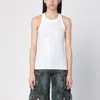Attico Top With Crystals In White