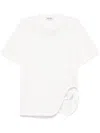 Attico Asymmetric Cotton T-shirt In White