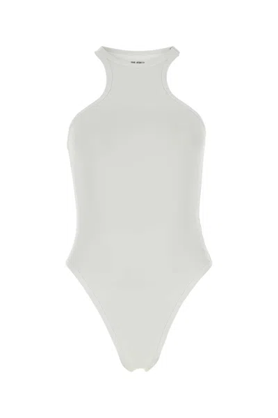 Attico White Stretch Nylon Swimsuit