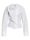 Attico White Structured Fit Plain Shirt In Multi