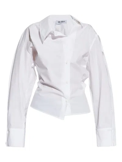 ATTICO WHITE STRUCTURED FIT PLAIN SHIRT