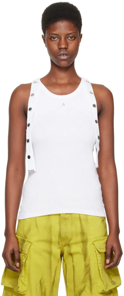 ATTICO WHITE STUDDED TANK TOP