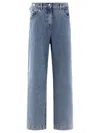 Attico Embroidered-logo Straight-leg Jeans