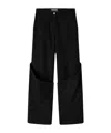 Attico Panelled Wide-leg Trousers In Black