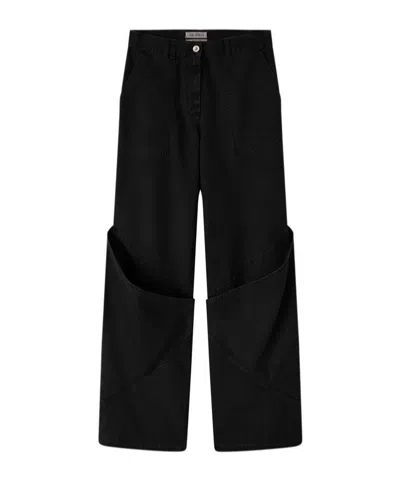 Attico Wide-leg Casual Pants In Black