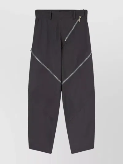 ATTICO WIDE LEG HIGH WAIST TROUSERS WITH ZIPPERS