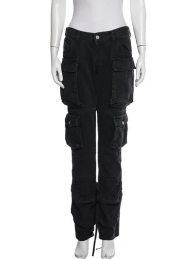 Pre-owned Attico Wide Leg Pants In Black