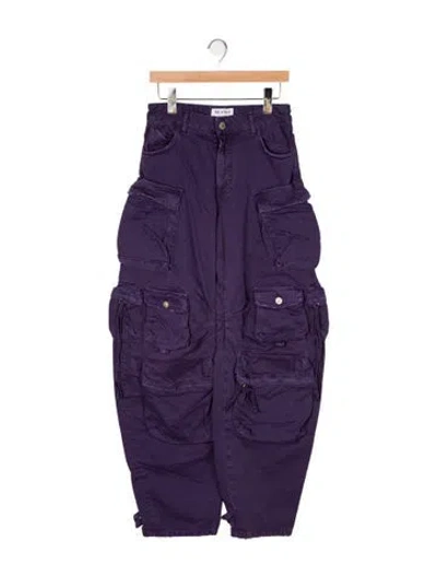Pre-owned Attico Wide Leg Pants In Purple