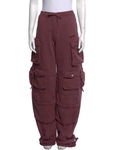 Pre-owned Attico Wide Leg Pants W/ Tags In Burgundy