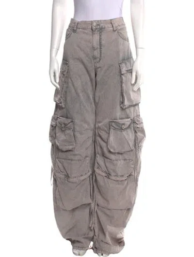 Pre-owned Attico Wide Leg Pants W/ Tags In Gray