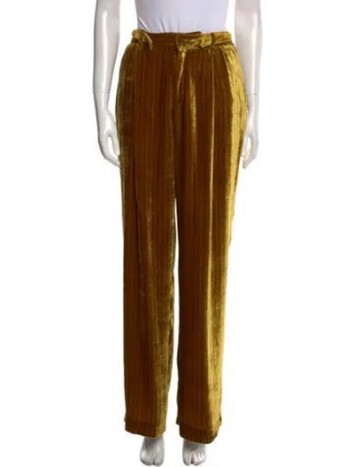 Pre-owned Attico Wide Leg Pants In Yellow