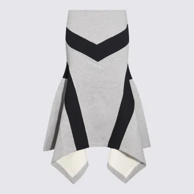 ATTICO ASYMMETRICAL LONG SKIRT
