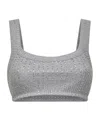 Attico Wide Strap Bra In Gray