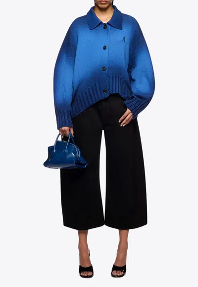Attico Wide-leg Long Pants In Black