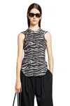 Attico "reese'' Black And White Tank Top In Black&white