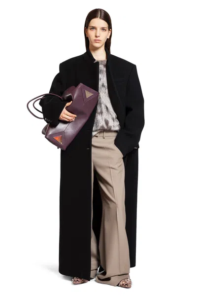 Attico Woman Black Coats