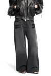 Attico Woman Black Jeans In Black