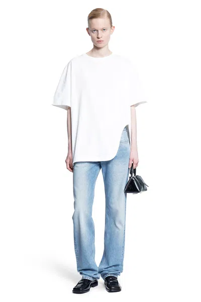 ATTICO JEANS LUNGHI IN DENIM LUCIDO RIVESTITO