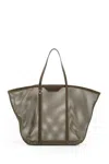 Attico Via Del Mare Mesh Tote Bag In Green