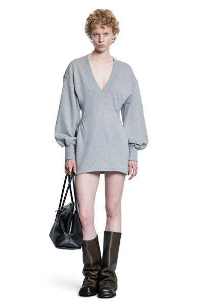 Attico Woman Grey Dresses In Gray