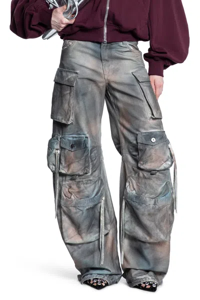 Attico Woman Grey Jeans In Gray
